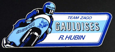Werbe-Aufkleber Richard Hubin Team Zago Gauloises 70er Motorrad Motorsport