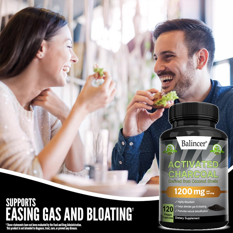 Gusci di Cocco Carbone Attivo Capsule Disintossicazione Intestino e Salute Digestiva foto 3