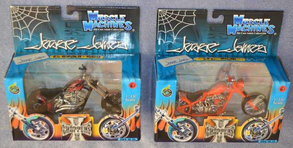 West Coast Choppers Jesse James Muscle Machines El Diablo & CFL Rigid Red 1:18 - Image 2 of 4