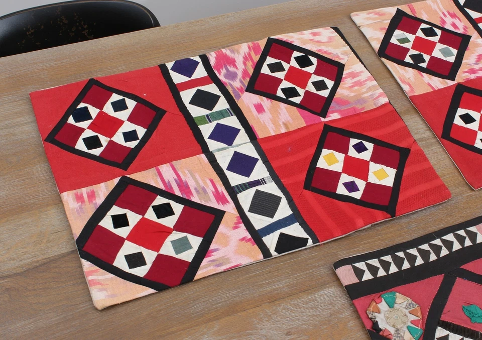 Patchwork Pillow Cover SET of 3 pcs 15.75" x 20.87" FREE Fast Shipment 09691 - Image 2 of 4