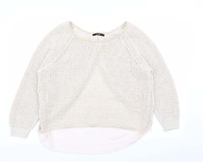 George Damen Beige Rundhalsausschnitt Acrylmischung Pullover Größe 18
