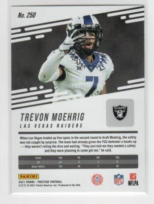 TREVOR MOEHRIG 2021 PANINI PRESTIGE ROOKIE RC RAIDERS $1.99 ROOM