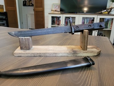 WWII Japanese Type 30 Bayonet MOD Fighting Knife & Sheath
