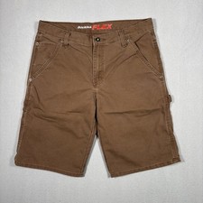 Dickies Carpenter Shorts Mens 32 Brown Canvas Utility Skater Workwear Y2K Style