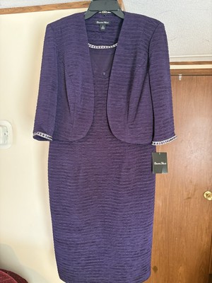NWT Brianna Milay 2Piece Beautiful Dress; Eggplant Color; Sz8 Special Occasion