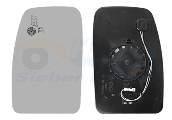 Spiegelglas AußEnspiegel Hagus VAN Wezel 4388837 Konvex Beheizbar FüR Opel X62 3-image