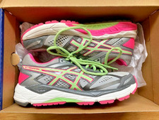 Asics Gel Foundation Women's Shoes Size 7 - Pink, Green, Silver - EXCELLENT