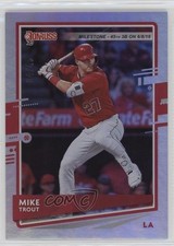 2020 Panini Donruss Back Variation Milestone Stat Line 4/45 Mike Trout #129 lz7