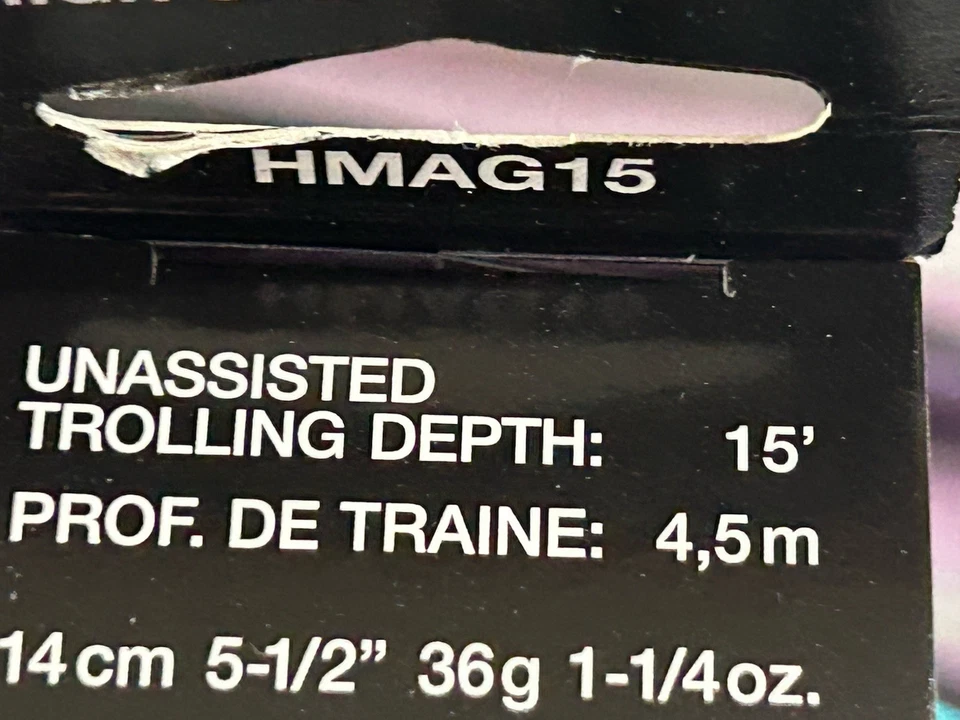 LOTE DE 5 Rapala Husky Magnum HMAG-15 15 cm 36 g 1-1/4 onzas 5 colores diferentes nuevo en paquete Foto 2 de 3