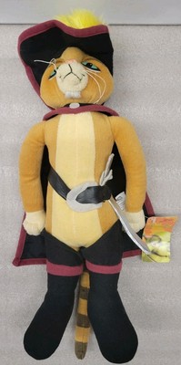 Stiefelkater Shrek Stofftier Plüschtier 2004 - 10 cm groß - Nanco selten mit Etikett