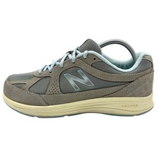 New Balance 877 Walking Shoes Womens 9D Gray Light Blue Sneakers Made in USA