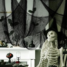 5 Pack 30'' x 72'' Stretchy Black Creepy Cloth Halloween Decor
