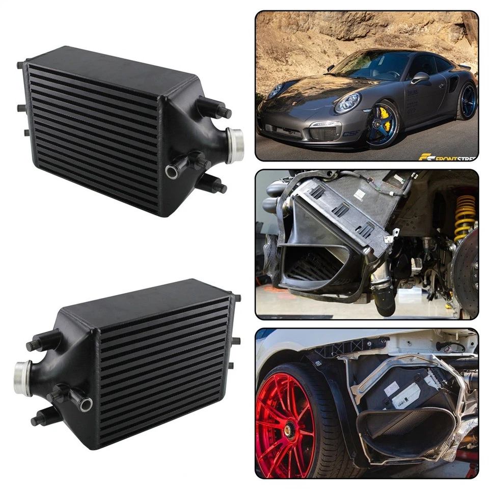 Twin Intercooler Set For Porsche 911 Turbo / Turbo S 991.1 991.2 2013-2019 Black - Imagem 3 de 4