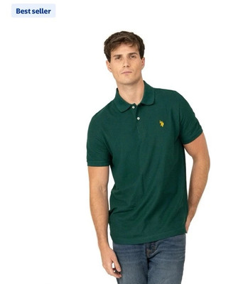 US  Polo Assn Mens Shirt Size 3XL Performance Pique Polo Green NEW
