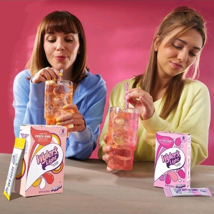 (3-Boxes) Wylers Light Tiktok Inspired COTTON CANDY Drink Mix, 8-Sticks Per Box 