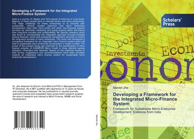 Manish Jha | Developing a Framework for the Integrated Micro-Finance System