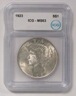 1923 Peace Dollar ICG MS63