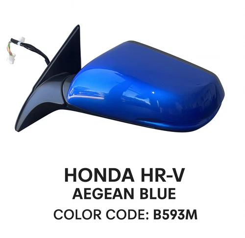 NEW AEGEAN BLUE mirror fits 2019-22 Honda HR-V Driver Left EX  EX-L Navi Touring