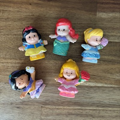 Disney Princess Little People Lot Of 5 Preowned Cinderella Jasmin Ariel Aurora