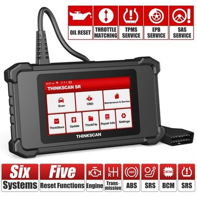 THINKCAR SR6 OBD2 Scanner Auto Diagnostic Scan Tool EPB ABS SAS SRS 5 Services