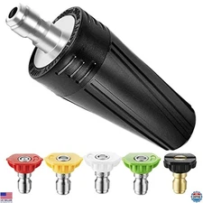 Pressure Washer Turbo Nozzle, 360° Rotating Power Washer Tips, 3400 PSI with