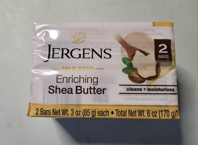 Jergens 2 Pack Shea Butter & 2 Pack Hydrating Coconut Bar Soap
