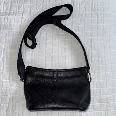 ECCO Women s Adjustable Pebbled Leather Crossbody Bag in Black