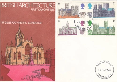 Cathedrals GB Trident (St Giles) FDC London W1 1969 (131499)