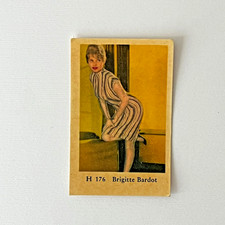 1961 Brigitte Bardot H Set #176 Collectible Dutch Gum Trading Card