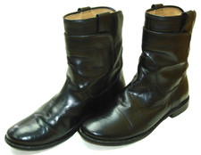Womens 6.5 B FRYE Black Leather Pull On Ankle...