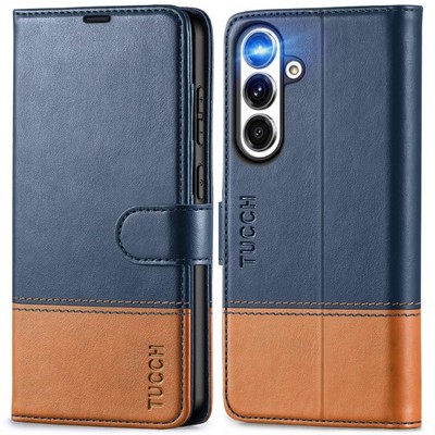 Case Wallet for Galaxy S25 Plus, PU Leather Magnetic Kickstand [RFID Blocking...