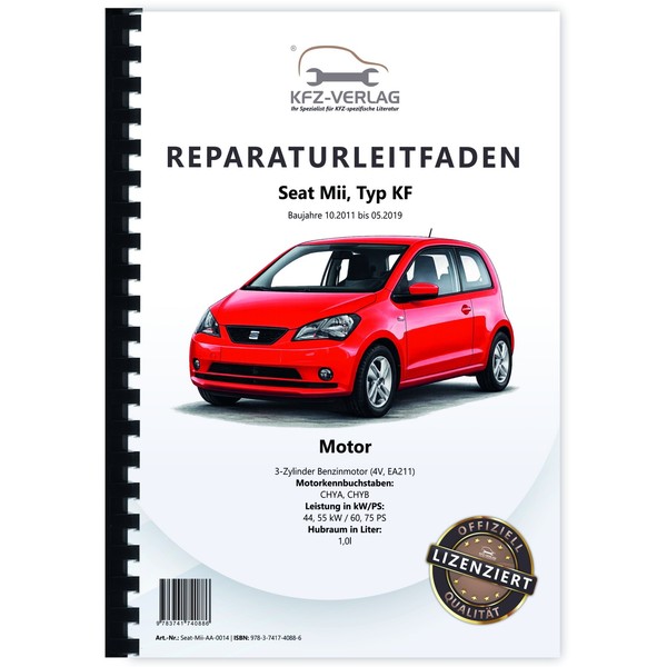 Seat Mii Typ AA (11-19) 3-Zyl. 1,0L Benzinmotor 4V 60/75 PS - Reparaturanleitung-image