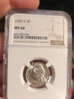 1945 S- NGC 5C MS66 JEFFERSON NICKEL #B44905 — photo 1