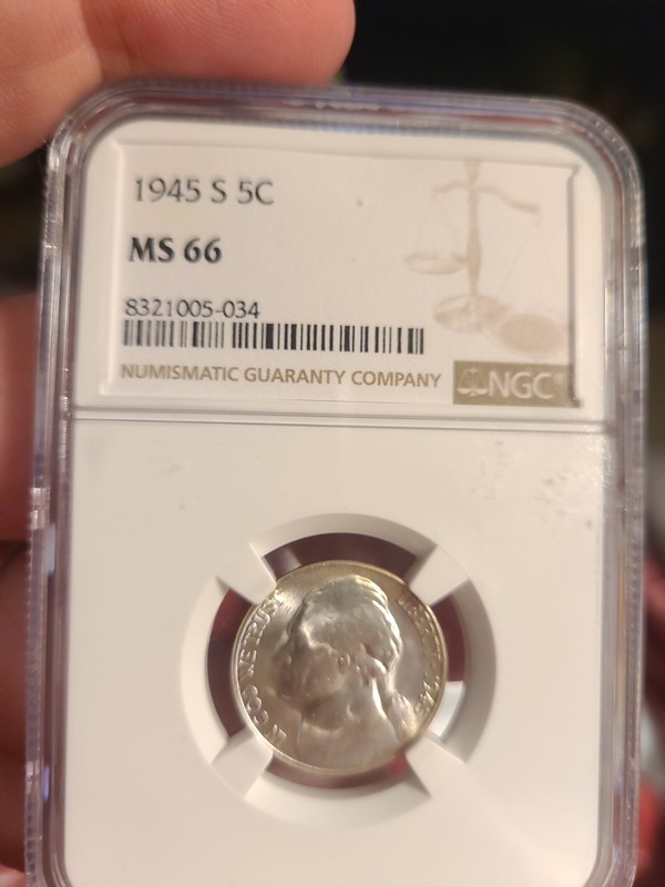 1945 S- NGC 5C MS66 JEFFERSON NICKEL #B44905