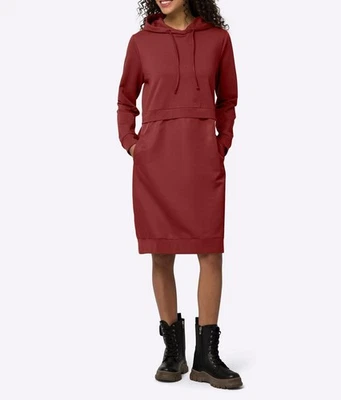 Mode von Heine Damen Shirtkleid Langarm Kapuze Jersey dunkelrot Gr. 40 NEU - Bild 1 von 2