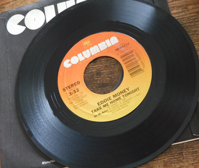 EDDIE MONEY TAKE ME HOME TONIGHT / CALM BEFORE THE STORM 45 RPM RECORD 066