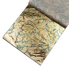 Variegated Metallic Gold Leaf Sheets 5.5x5.5 Inch Gilding Craft Art 25 PCS