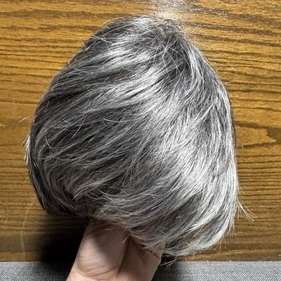 Gabor Petite/Average Short Layered Bob Wig Gray Mix Synthetic Personal Fit Cap