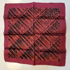 Vintage Men's Multicolor 100 Silk Pocket Square 13" Hand Rolled