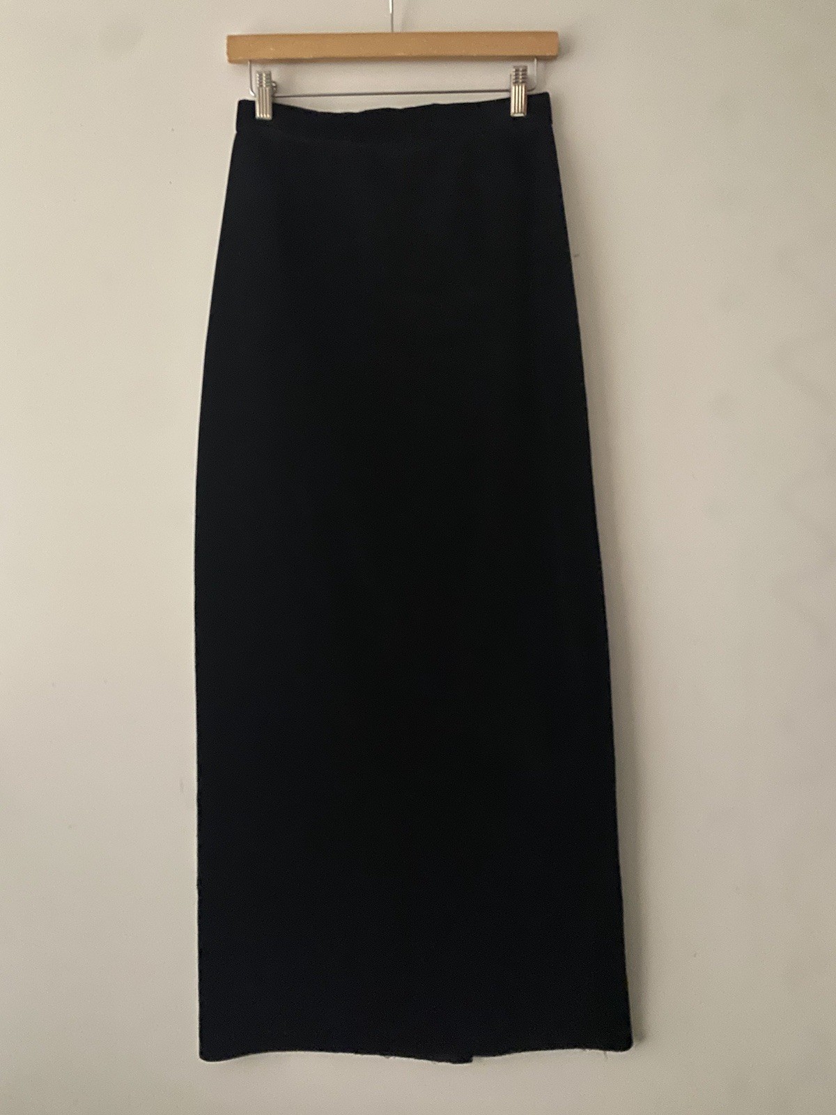 Debut Vintage Skirt Size S Black Velvet Long Maxi Cotton Women W28 image 2
