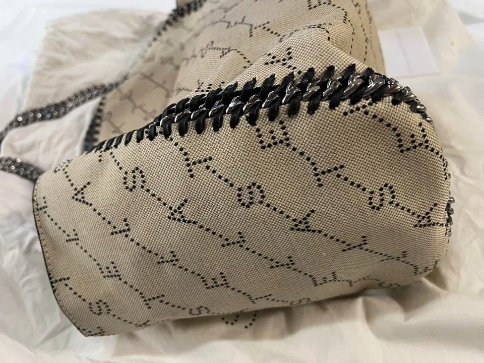 [Б/у] Stella Mccartney холст наплечная сумка Дамская сумка Falabella подлинный бежевый песок - Изображение 2 из 4