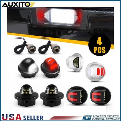 2X LED License Plate Light + Wiring Harness Socket For Ford F150 F250 F350 F-450