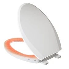 Elongated Heated Toilet Seat with Night Light, Three Elongated Heated Seat