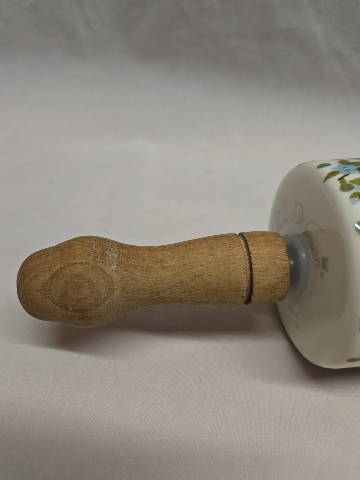 HTF PIONEER Woman ROSE Shadow ROLLING Pin Green Polka Dots and FLORAL ...