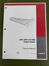 oem Case 2042, 2052 + 2062 Draper Header Service Manual Repair Shop Book