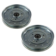 (Pack of 2) Flat Idler Pulleys for Toro Z Master Mowers 48" 52" 60" & 72" Decks