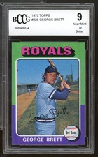 1975 Topps #228 George Brett Card BGS BCCG 9 Near Mint+
