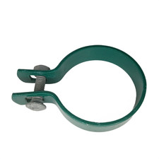 Green Brace Bands For Chain Link Fence with Silver Nuts/Bolts