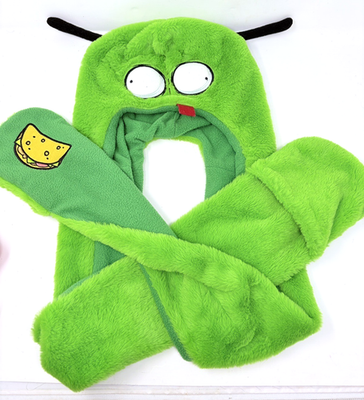 Invader Zim Gir Fuzzy Green Taco Hat Scarf Hot Topic Rare Hoodie