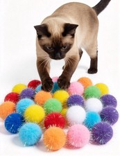 50pack Soft Cat Toy Balls   Fun Playtime  Exercise For All Cats 1.5 In 50 Ball